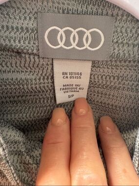 Audi Branded Grey Knit Zip Up - Small